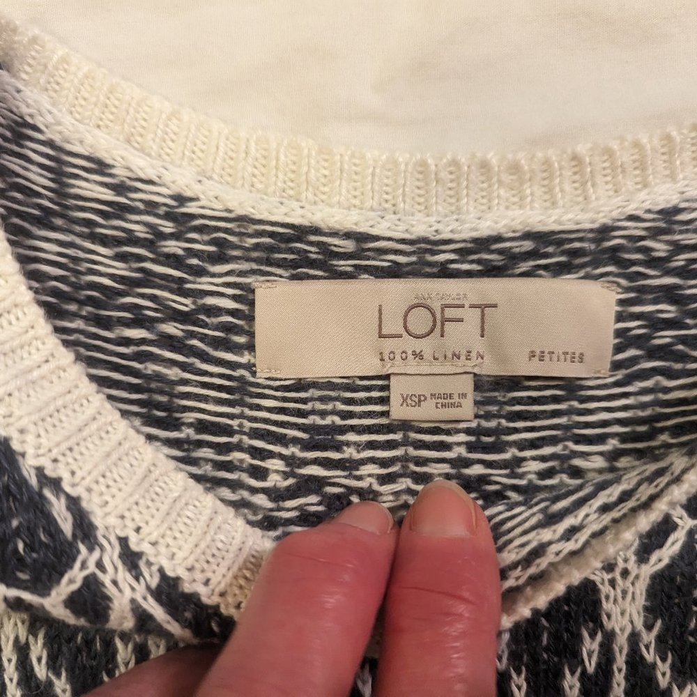 Loft Sweater in Navy/White Size XSP - Picture 5 of 5